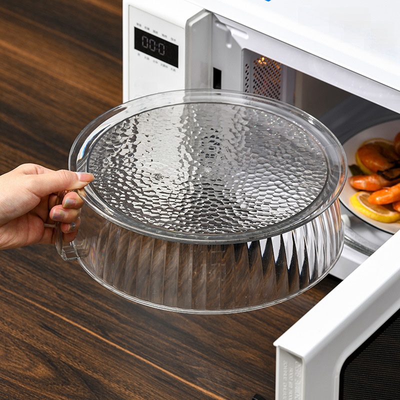 Food Storage Tupperware - จานอาหารพลาสติกฝาครอบที่ครอบอาหารปลอดภัยสำหรับไมโครเวฟที่คลุมจานบ้านป้องกันน้ำกระเซ็นและกันน้ำมันเครื่องมือทำครัวคลุมแบบทนความร้อน