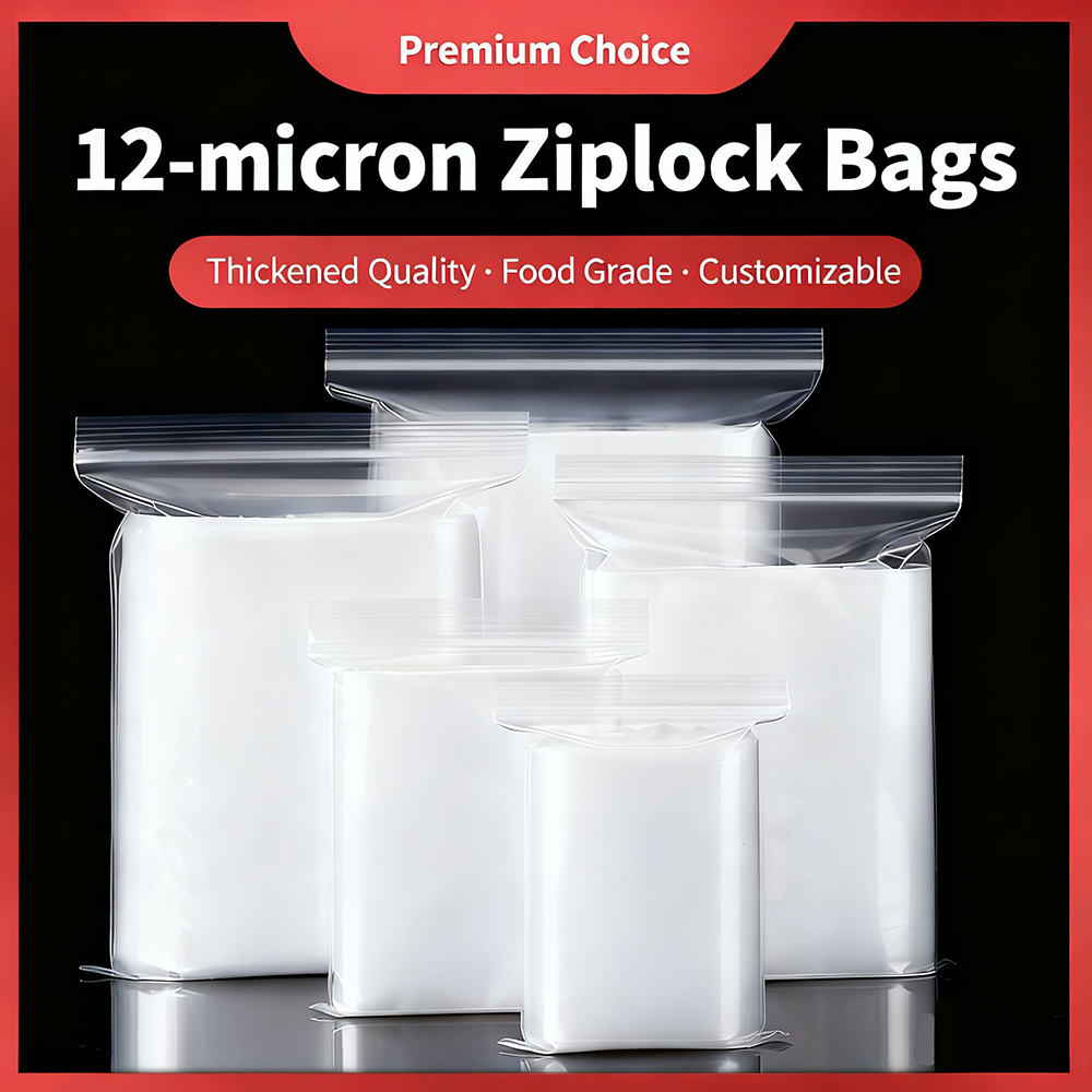 Ziploc Food Storage - 100pcs ซิปล็อคถุงพลาสติก Reclosable โปร่งใสกระเป๋ารองเท้ากระเป๋าสูญญากาศถุงสุขาภิบาลกระเป๋า POLY CLEAR