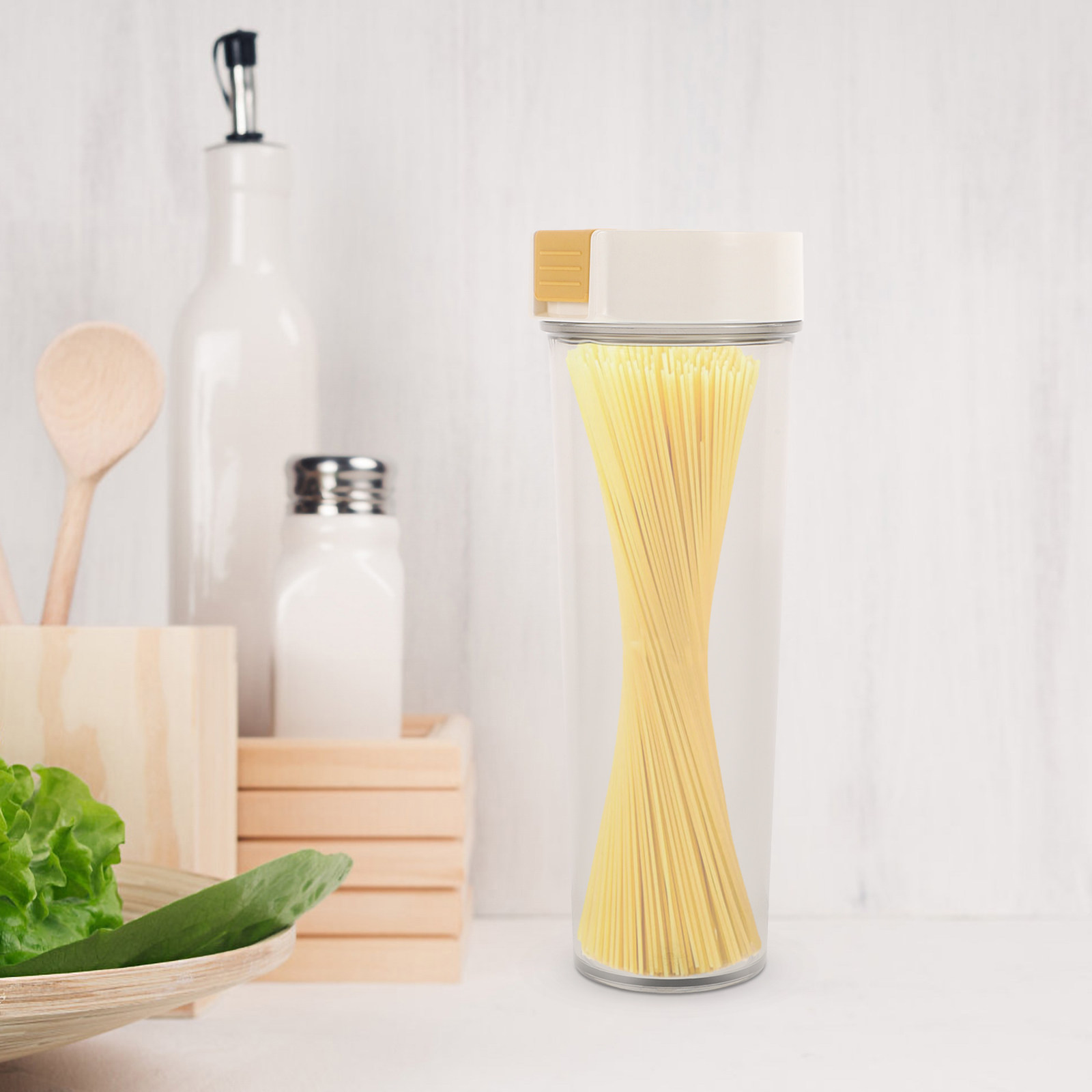 Food Storage In Pantry - ภาชนะใส่สปาเก็ตตี้ ที่เก็บพาสต้าแบบปิดสนิทสำหรับห้องเก็บของ ที่จัดเก็บบะหมี่ โถใส่อาหารพร้อมฝาปิด ที่เก็บพาสต้า โถใส่อาหารพร้อมฝาปิด