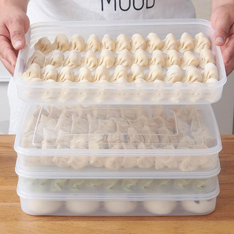 Food Storage Plastic Boxes - กล่องเก็บของในครัวแบบโปร่งใส กล่องจัดระเบียบตู้เย็น ภาชนะพลาสติกเกรดอาหารสำหรับใส่ผลไม้ ผัก เนื้อสัตว์ เกี๊ยว