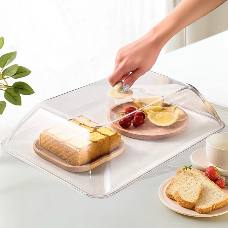 Food Storage With Lids - WORTHBUY ฝาครอบอาหารพลาสติกแบบใช้ซ้ำได้ ป้องกันฝุ่นและแมลง ฝาครอบรักษาความสดของอาหาร ฝาปิดป้องกัน อุปกรณ์จัดเก็บในครัว