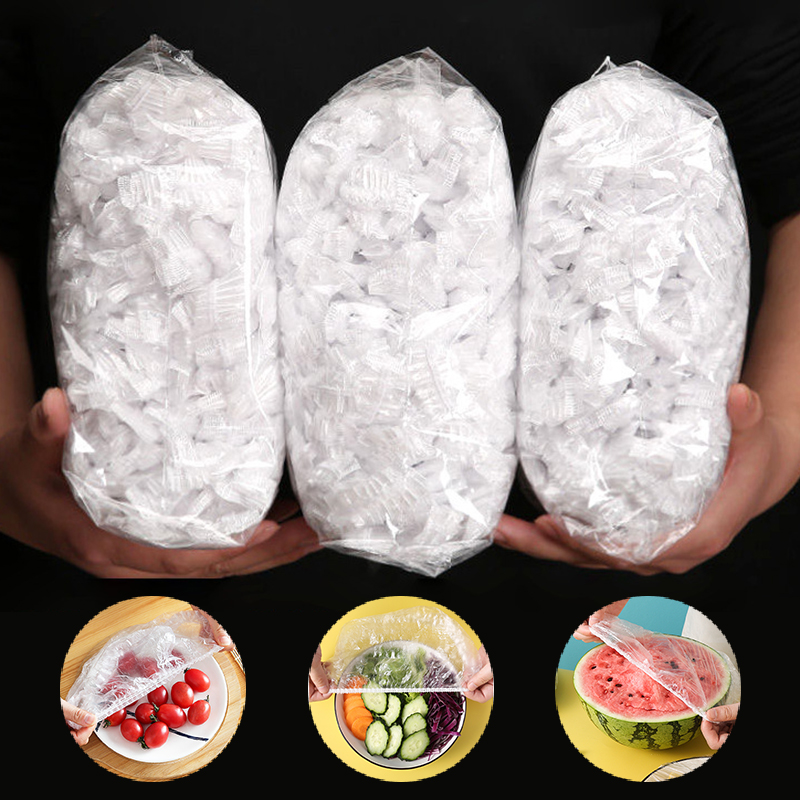 Food Storage Tupperware - 200PCS อาหารทิ้ง charlotte ห่อพลาสติกยืดหยุ่นฝาปิดอาหารไนลอนสําหรับอาหารไนลอน