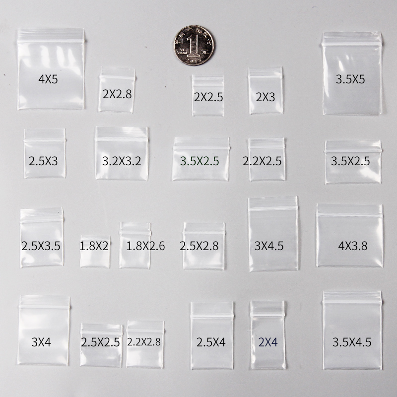Ziploc Food Storage - ถุงซิปล็อคขนาดเล็ก 100 ชิ้น ถุงพลาสติกบรรจุภัณฑ์ ถุงซิปพลาสติกขนาดเล็ก ถุงซิปล็อคสำหรับบรรจุยา