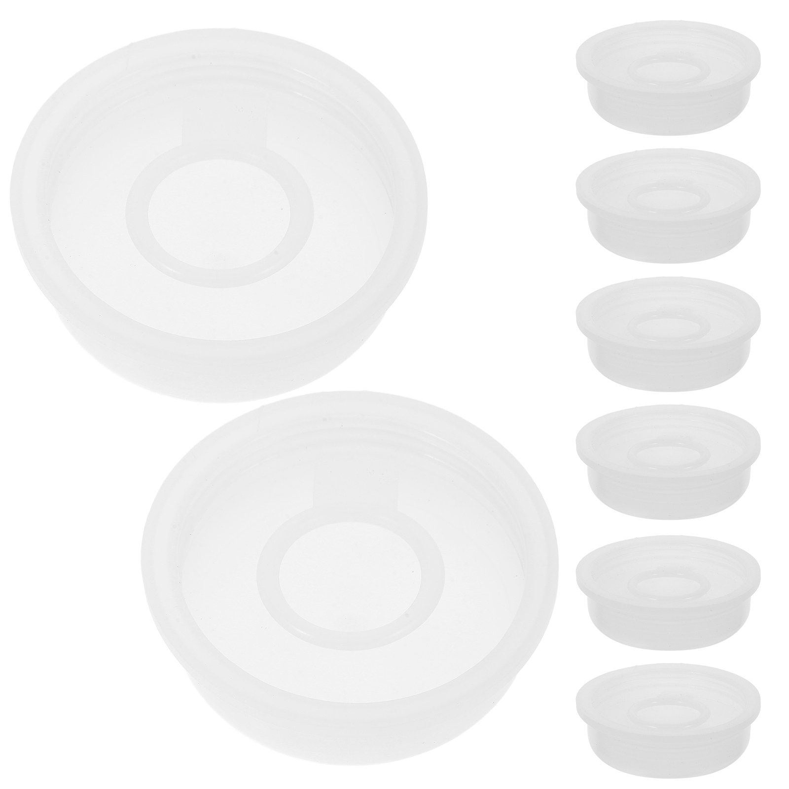 Food Storage With Lids - ฝาปิดถังเคมีพลาสติก 10 ชิ้น พร้อมปลอกซีลในตัว ขนาด 20-25