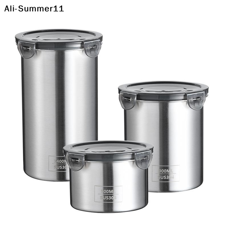 Food Storage Jars & Containers - 【Ag】【Rw】1 ชิ้น 2025 ใหม่ ภาชนะสแตนเลสแบบปิดผนึก 500/900/1400