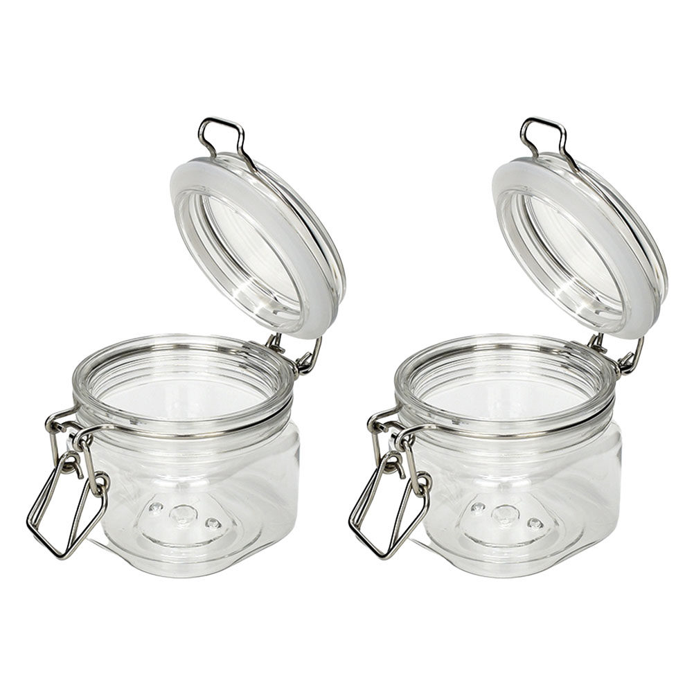 Food Storage Jars & Containers - 2 ชิ้น โหลเก็บอาหารแบบปิดผนึก ขวดใส่น้ำผึ้งแบบโปร่งใส ภาชนะครัวอเนกประสงค์สำหรับเก็บอาหาร แยม