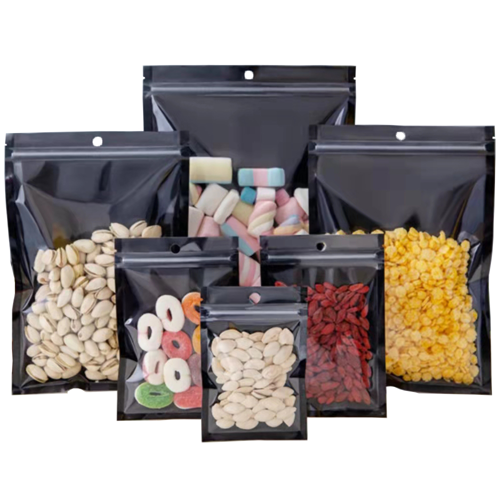 Ziploc Food Storage - 100Pcs อลูมิเนียมฟอยล์ซิปล็อคกระเป๋า Hang Hole Reclosable Reusable
