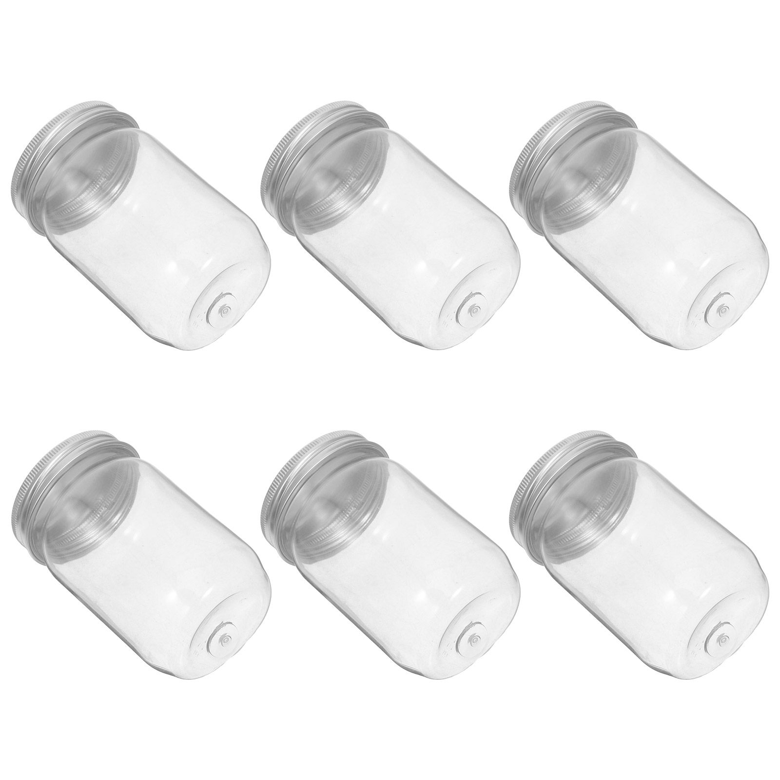 Food Storage With Lids - ขวดโหลพลาสติกใส 6 ชิ้น พร้อมฝาปิดสุญญากาศ ภาชนะเก็บอาหารใส สำหรับขนม