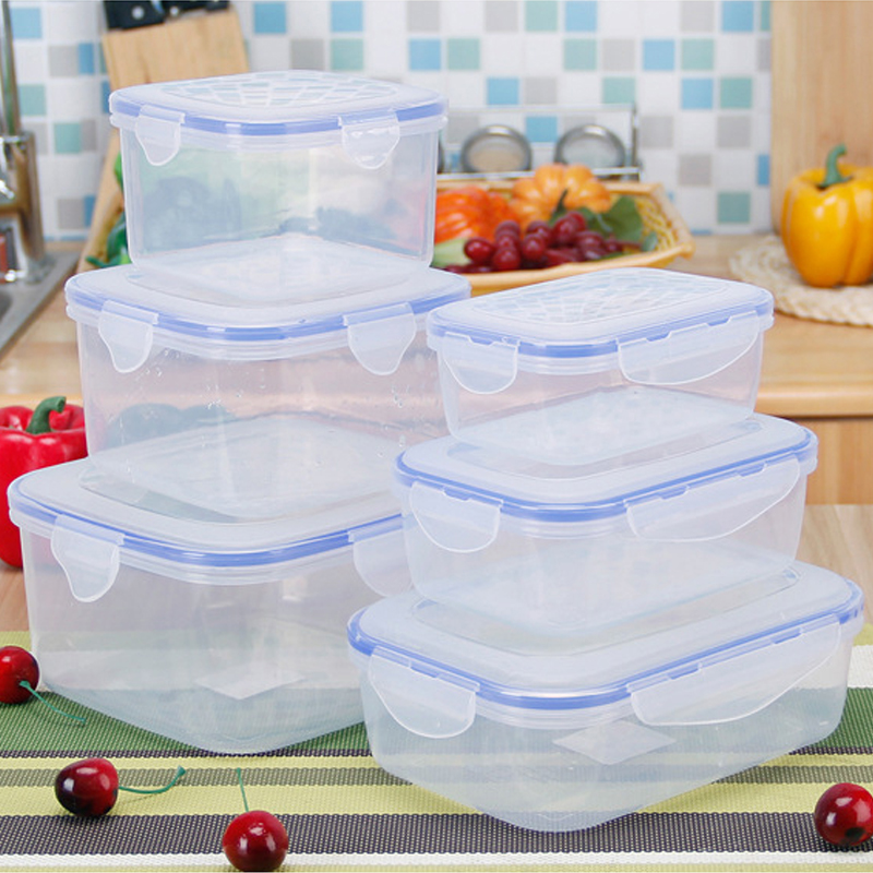 Food Storage Tupperware - กล่องอาหารกลางวันพลาสติกสําหรับเด็กกล่อง Bento กล่องเก็บอาหารสําหรับโรงเรียนสํานักงาน Worker ปิกนิกกลางแจ้งขนมขบเคี้ยวไมโครเวฟ 6