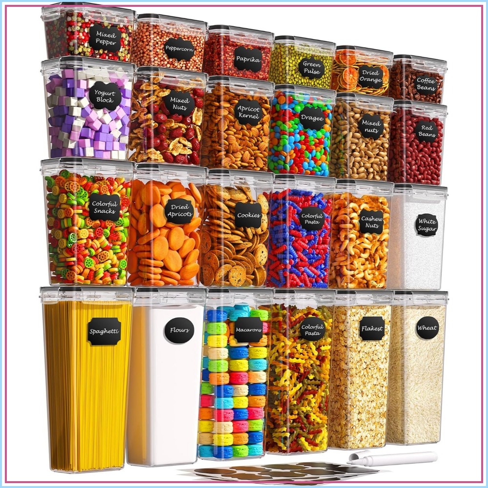 Food Storage With Lids - กล่องเก็บอาหารสุญญากาศ 24 ชิ้น พร้อมฝาปิด ปลอดสาร BPA