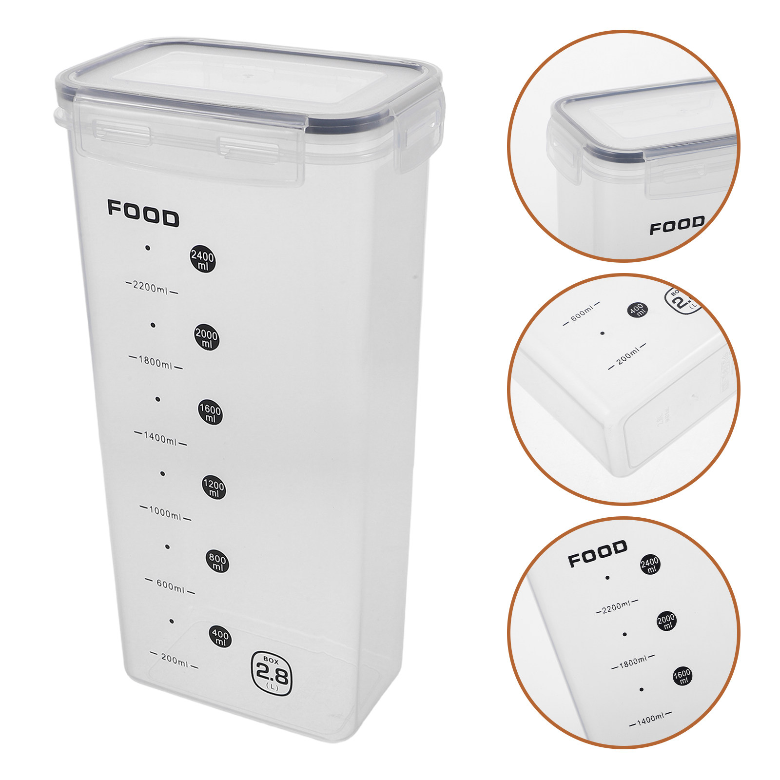 Food Storage Jars & Containers - ภาชนะเก็บอาหารแห้งแบบโปร่งใส 2 ชิ้น ปิดสนิทสำหรับเก็บข้าว ซีเรียล พาสต้า