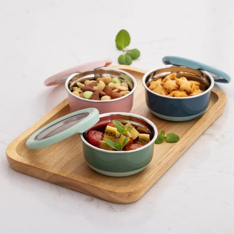 สแตนเลส Crisper รอบพร้อมฝาปิดน - Food Storage Tupperware บทวิจารณ์และราคา