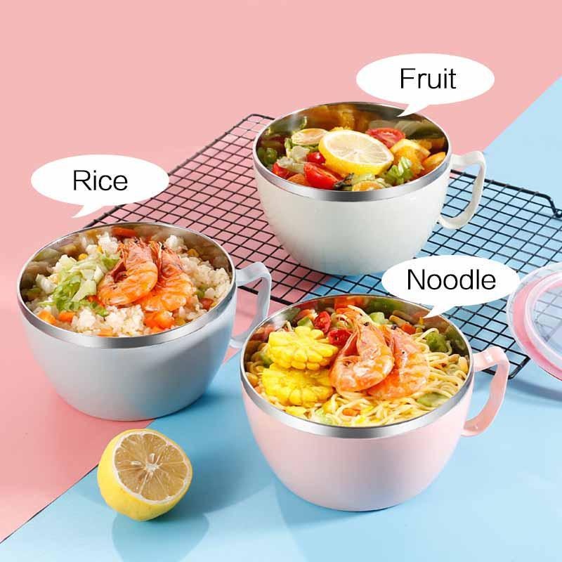 สแตนเลสแบบพกพาพร้อมฝาปิดชามบะห - Food Storage Tupperware บทวิจารณ์และราคา