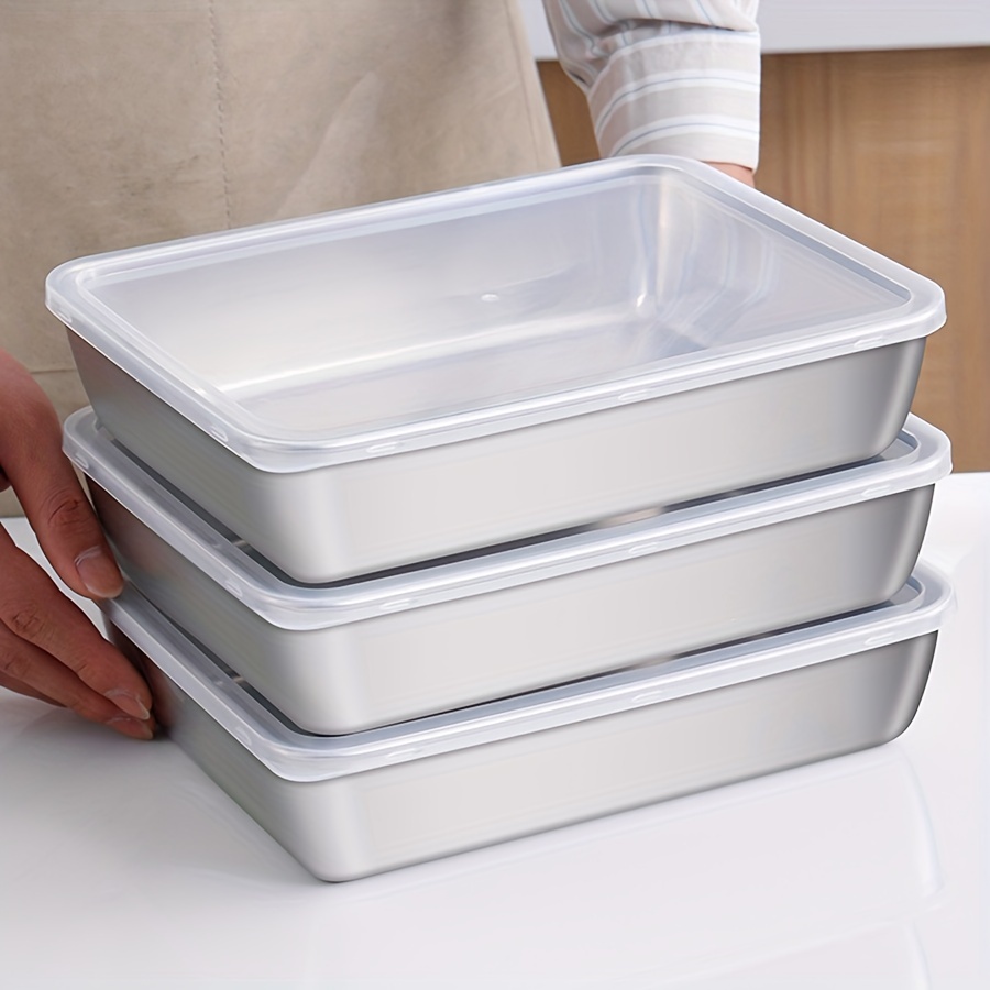 1-3 ชิ้น กล่องเก็บอาหารสแตนเลส - Food Storage In Pantry บทวิจารณ์และราคา