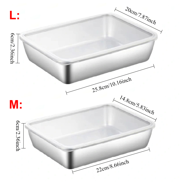 1-3 ชิ้น กล่องเก็บอาหารสแตนเลส - Food Storage In Pantry บทวิจารณ์และราคา