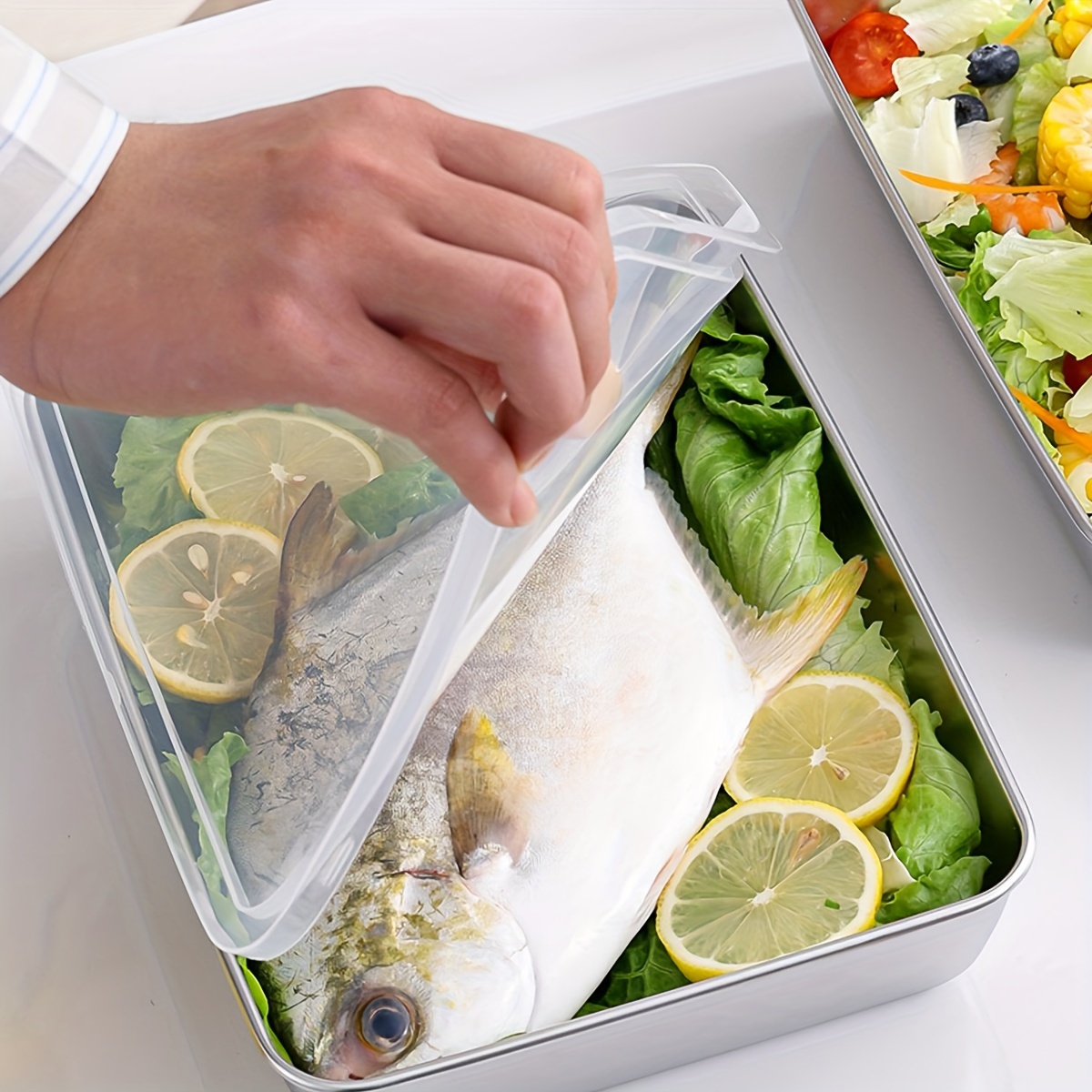 1-3 ชิ้น กล่องเก็บอาหารสแตนเลส - Food Storage In Pantry บทวิจารณ์และราคา