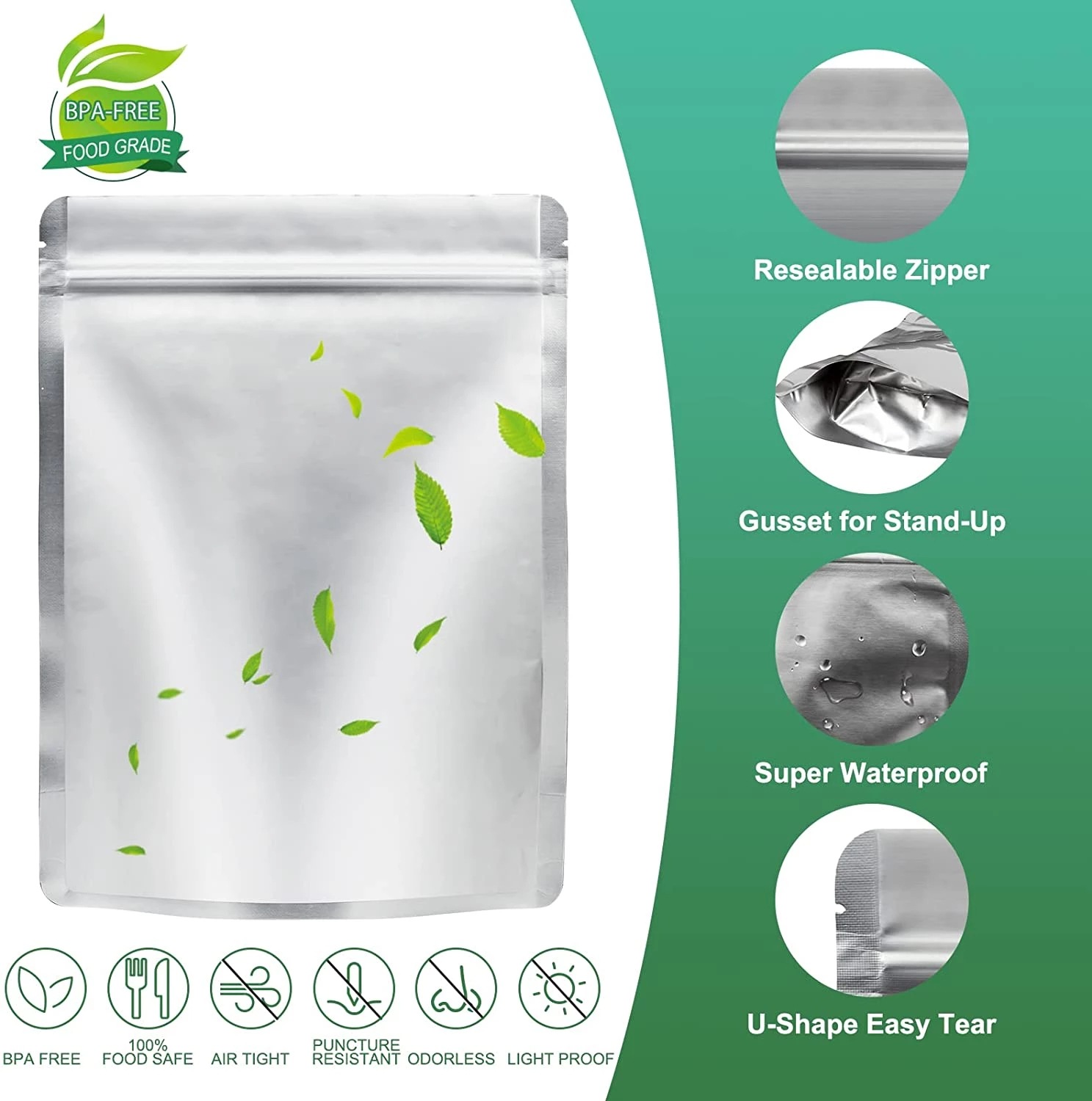 ถุงฟอยล์อลูมิเนียมแบบมีซิปล็อค - Food Storage Oxygen Absorbers บทวิจารณ์และราคา