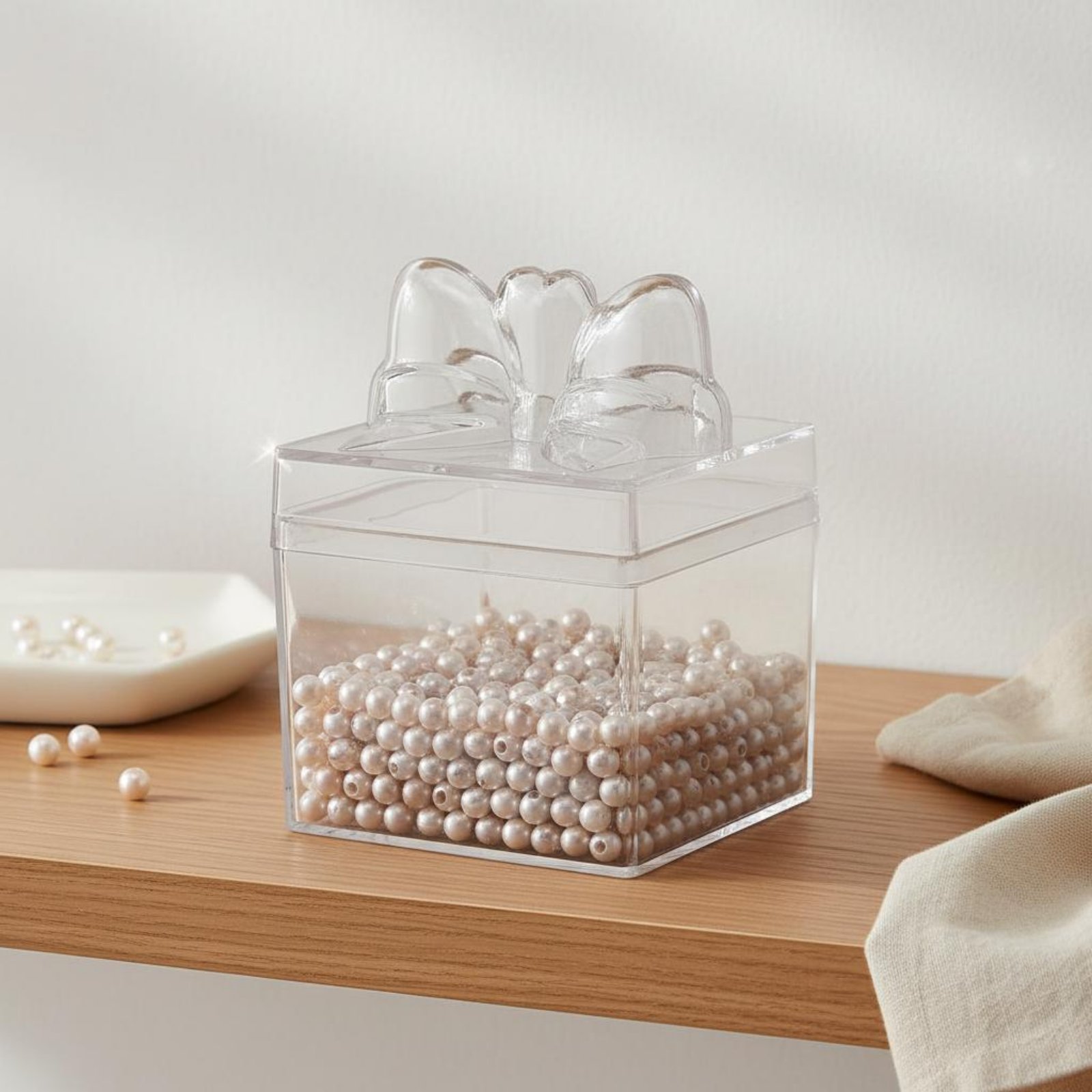 กล่องขนมพลาสติกใสพร้อมริบบิ้น  - Food Storage Plastic Boxes บทวิจารณ์และราคา