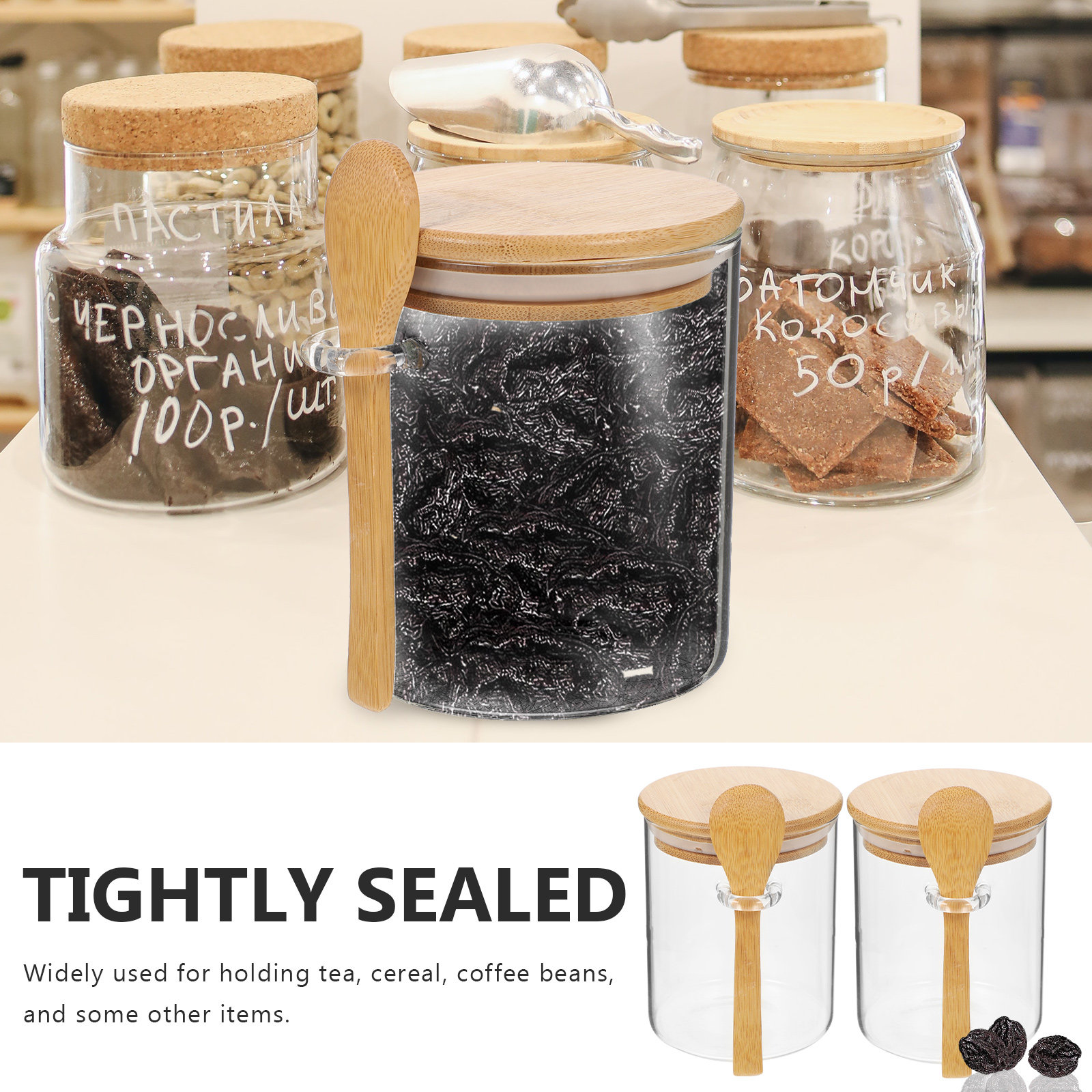 2 ชิ้น ภาชนะเก็บแป้งน้ำตาล โถใ - Food Storage Jars & Containers บทวิจารณ์และราคา