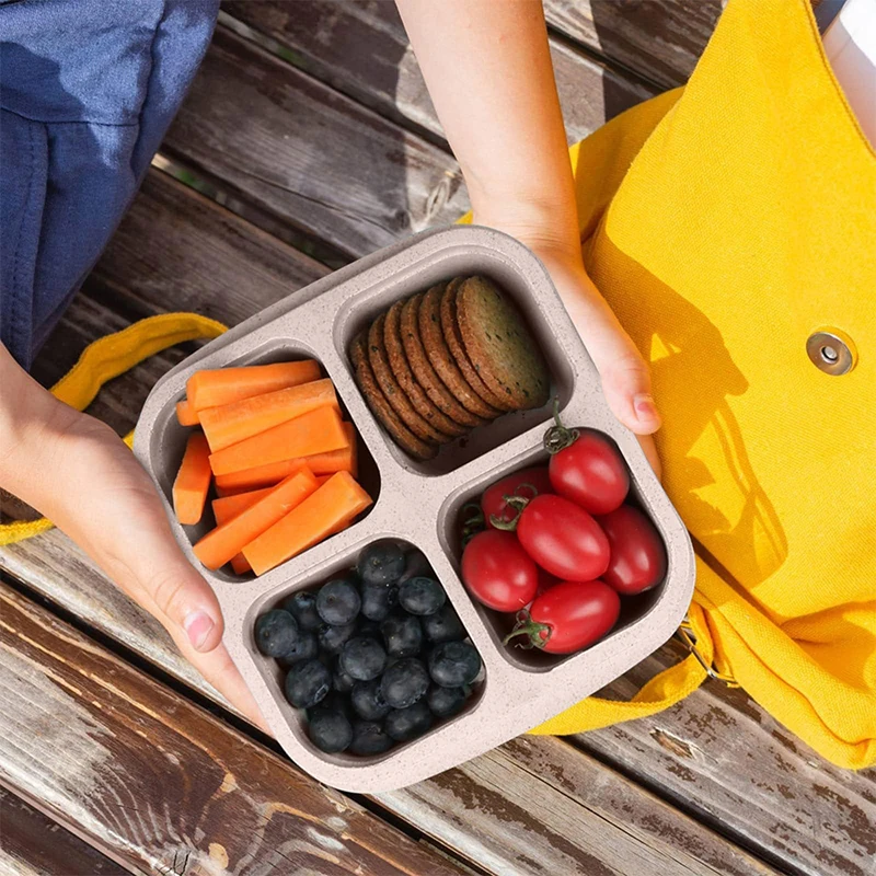 กล่องเก็บอาหาร4ช่องช่องใส่ตู้เ - Food Storage Plastic Boxes บทวิจารณ์และราคา