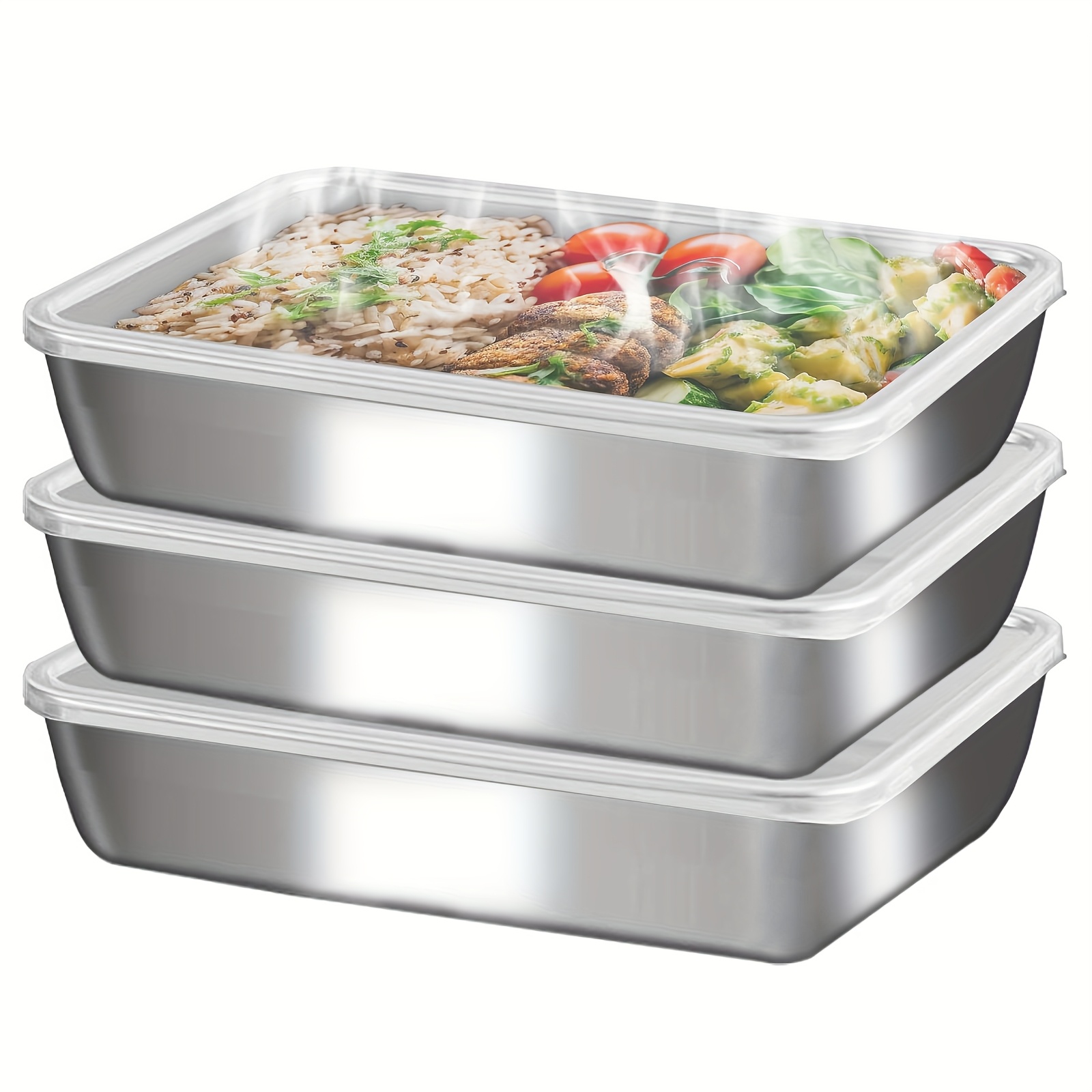 กล่องใส่อาหารสแตนเลส 3 ชิ้น &  - Food Storage Camping บทวิจารณ์และราคา