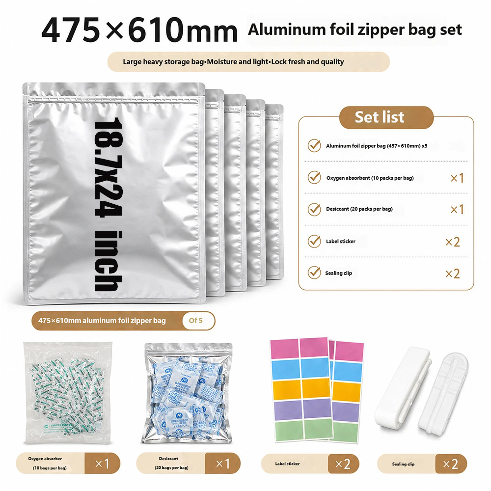ถุงฟอยล์อลูมิเนียมหนาพิเศษขนาด - Food Storage Oxygen Absorbers บทวิจารณ์และราคา